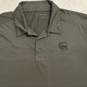 UPS gray Polo Men's XXL Delivery Employee Uniform Stretch Shirt